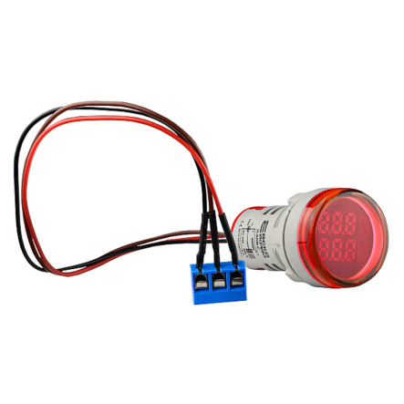 Сигнальная арматура АСКО-УКРЕМ U-ADM-C ᴓ22мм круглая, красная с индикатором-счётчиком, A0190010183 - 1