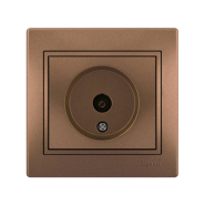 Розетка ТБ кінцева Lezard MIRA, світло-коричневий перламутр, 701-3131-130