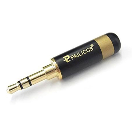 Штекер PAILICCS 1-0042, 3,5 мм, TRS (стерео), метал, чорний - 1