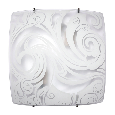 Світильник настінно-стельовий ДеКоРа, Зеус, Е27, 2х60W, 300х300 мм, білий, 48565 - 1