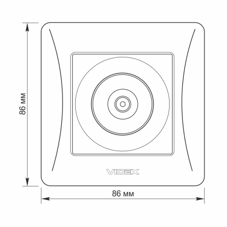 Розетка VIDEX BINERA TV одинарная, черный графит, VF-BNSK1TVME-BG - 5
