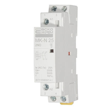 Контактор модульный АСКО-УКРЕМ МК-N 2р 25А 2NO, A0040030025