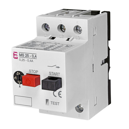 Автоматический выключатель защиты двигателя ETIMAT 3P, 0,25-0,4A 10кА MS, 4600030 - 1