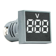 Вольтметр квадратный АСКО-УКРЕМ ED16-22FVD, A0190010033, 30-500В АС, белый, врезной монтаж