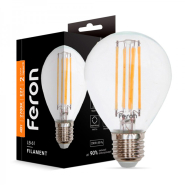 Лампа LED FERON LB-61, 4 Вт, 2700K, E27, 220 В, G45, Filament, 4778