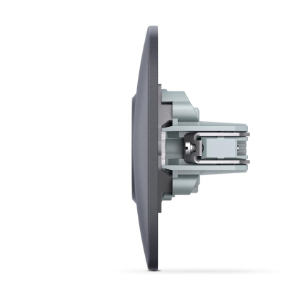 Розетка VIDEX BINERA одинарная, черный графит, VF-BNSK1-BG - 4