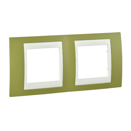 Рамка 2-місна фісташковий/бежевий Schneider Electric Uniсa PLUS, MGU6.004.566 - 1