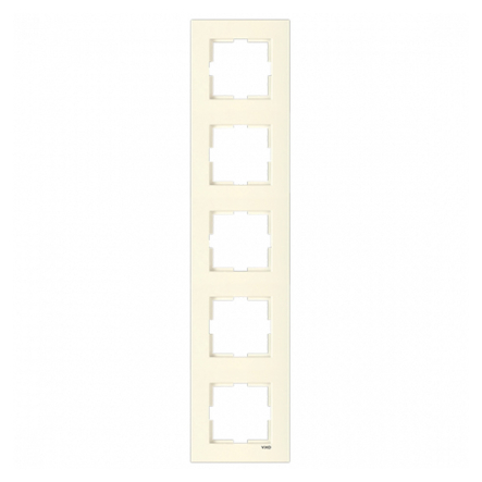 Рамка п'ятірна вертикальна KARRE VIKO, 90960234, крем - 1