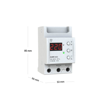 Реле напряжения ZUBR D63t, однофазное, с термозащитой - купить тут | ☎ (050) 456-56-13