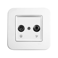 Розетка TV+SAT проходная 11 DB VIKO Rollina, 90420087, белый