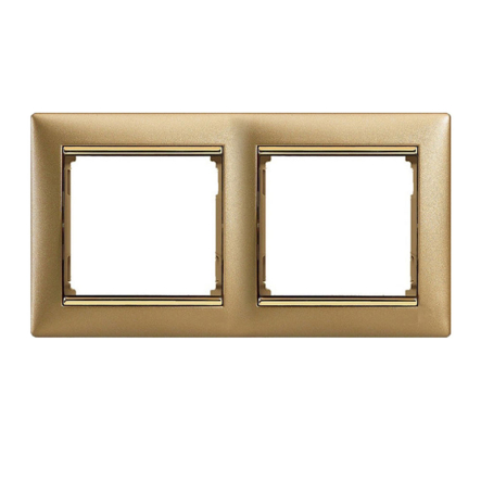 Рамка двойная LEGRAND Valena, 770302, матовое золото - 1