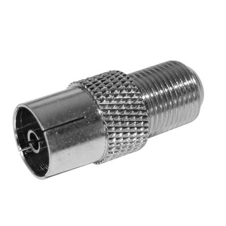 Переходник гн.ант.TV- гн.ант.F, корпус металлический, 2-0109 - 1 Переходник гн.ант.TV- гн.ант.F, корпус металлический, 2-0109 - 1