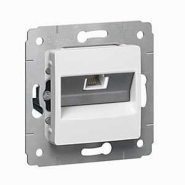 Розетка телефонная RJ11 1 выходная Legrand Cariva, белая