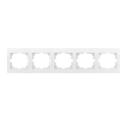 Рамка Lezard DERIY пятиместная, горизонтальная, белая, 702-0200-150