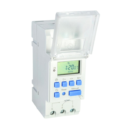 Таймер недельный электронный АСКО-УКРЕМ THC15-TC с прозрачной крышкой, A0090040004