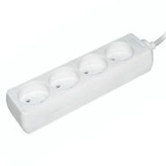 Удлинитель IEK У4 4 места 2Р/3м, 2х0,75мм2 10А/220B, WYP10-06-04-03-N