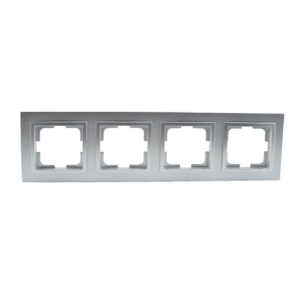 Рамка 4-а, Mono Electric, DESPINA, срібло, 102-210000-163 - 1