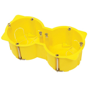 Коробка розподільна COURBI DOUBLE 65х135х45 мм, жовта, 2-я, 08-21041-002