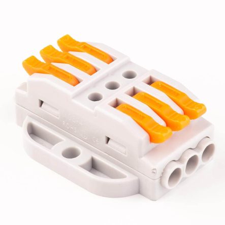 Будівельно-монтажна клема TAKEL СМК-723, 600В, 32А, двостороння, з кріпленням, 701091 - 1