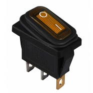 Переключатель 1 клав. влагозащ. желтый с подсветкой KCD3-101WN YL/B 220V, АСКО-УКРЕМ, A0140040037