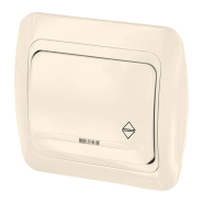 Вимикач EL-BI TUNA, прохідний з підсвіткою, крем (без вставки), 502-010300-210