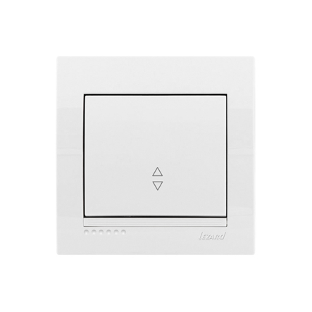 Выключатель проходной Lezard DERIY одноклавишный, белый, 702-0202-105 - 1