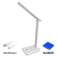 Настільна лампа акумуляторна LEDium TAL-9101, 9 W, USB, 1800mAh, біла