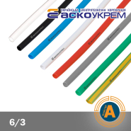 Трубка термоусаживаемая (ТУТ), АСКО-УКРЕМ, d - 6/3 мм., серая, A0150040417