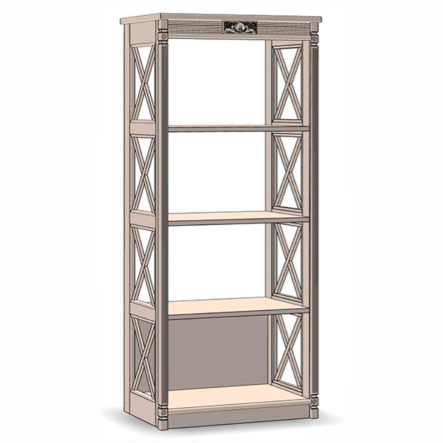 Этажерка Мебус Марсель 800х375х1800 мм, дуб, пломбир