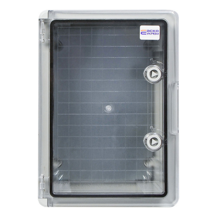 Корпус АБС-пластик АСКО-Укрем, ударостойкий, с монтажной панелью, прозрачные дверки, 25*35*15, ІР65, A0270010026