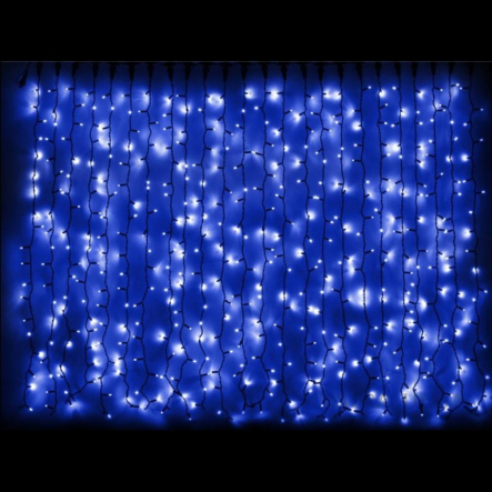 Гирлянда внешняя DELUX, CURTAIN, SNOWFALL C, 2x1,5м, 240LED, синяя/прозрачная, IP44 - 1