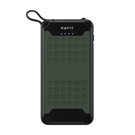 Повербанк (УМБ) HAVIT FS214, 10000 мАч, IP67, Green