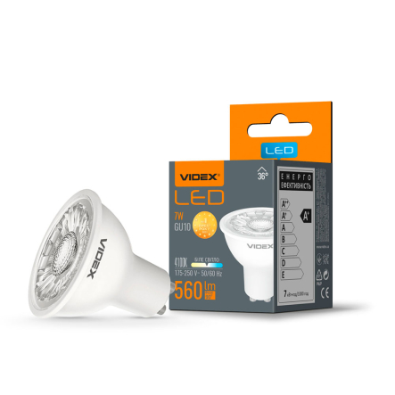 LED лампа VIDEX VL-MR16eL-07104, 7W, GU10, 4100K, MR16eL - 1