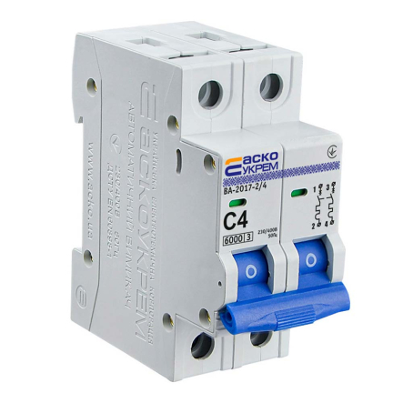 Автоматический выключатель АСКО-УКРЕМ ВА-2017 2р, 4А С, A0010170036