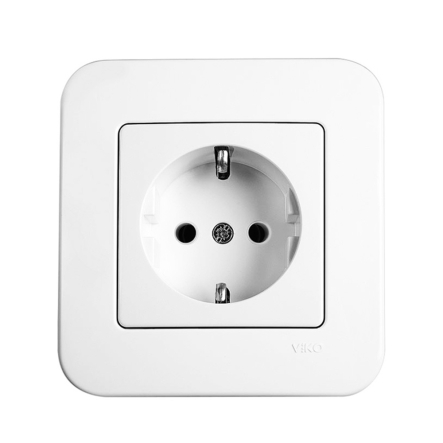 Розетка с заземлением VIKO Rollina, 90420008, белая - 1