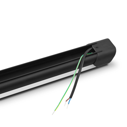 LED светильник линейный VIDEX, 36W, 600мм, 5000K, 220V, черный, 27636