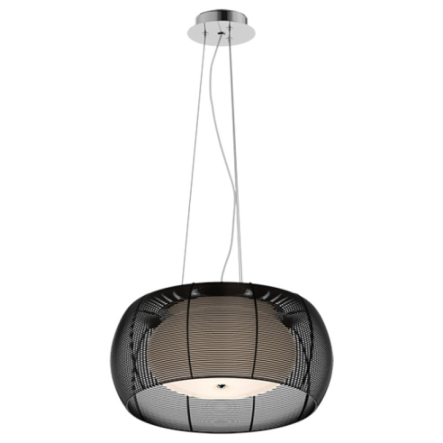 Подвес Zuma line Tango 2xE27x60W, 19x40 см, черный/белый, MX1104-2black - 1