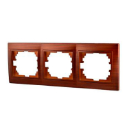 Рамка Lezard MIRA тримісна, горизонтальна, Античний Кедр ,701-0400-148