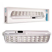 Светильник аккумуляторный Feron EL115, 30LED, белый, DC, 205x65x30мм, 4464