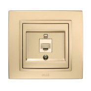 Розетка компьютерная EL-BI Zena САТ 6, титаниум, 500-011400-247 