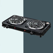 Плита электрическая настольная спиральная METEC ES-02DSB, 2000Вт