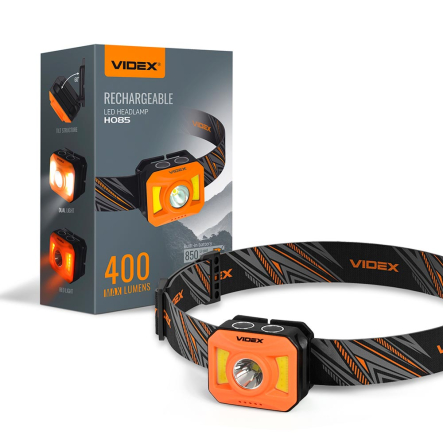 Фонарь налобный VIDEX VLF-H085-OR 400Lm 5000K - 1
