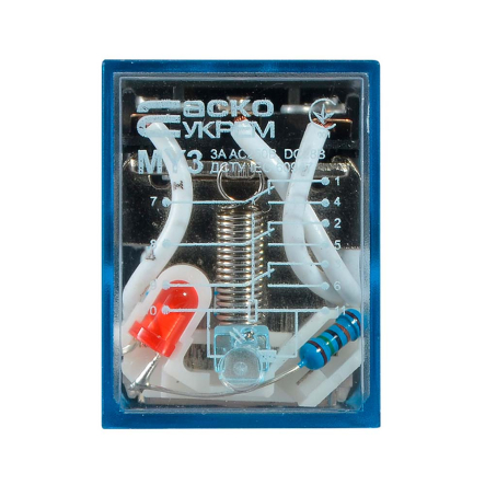 Реле промежуточное АСКО-УКРЕМ, MY3, АС, 110В, 3А, 3CO (3PDT), A0090010019