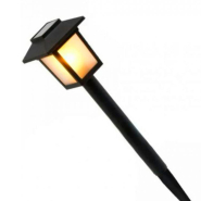 Светильник садововый RIGHT HAUSEN SOLAR, Village, orange fire LED, 36см, черный HN-212216