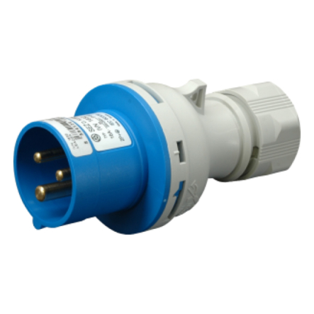 Вилка промышленная SEZ IVN 1632, IP 44,16A, 400V, 3n - 1