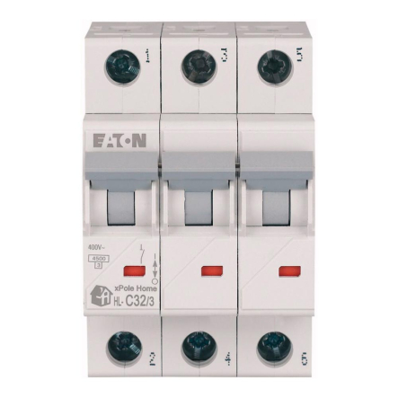 Автоматический выключатель EATON HL-C32/3, 3P, 32A, C 4,5kA, 194794
