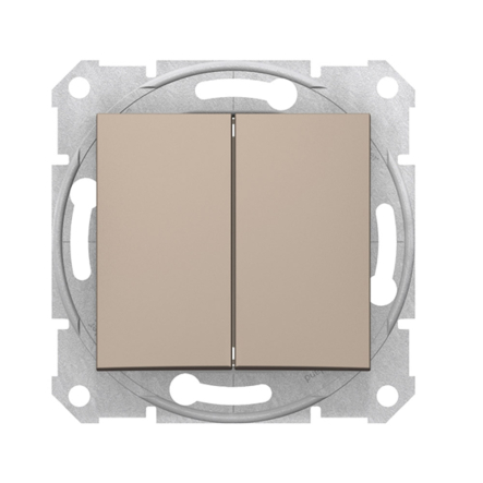 Вимикач двоклавішний Schneider Electric Sedna, титан, SDN0300168 - 1