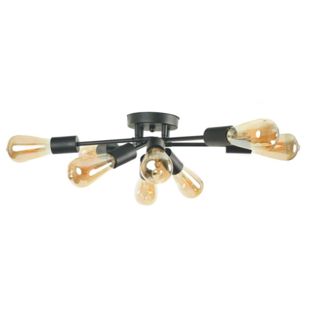 Люстра металева SIRIUS PR 1052/8 чорна, E27 - 1