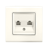 Розетка TF двойная VIKO LINNERA, 90401033, крем