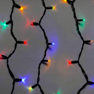 Гирлянда внешняя DELUX, ICICLE, 108LED, 2x1м, 27 flash, мульти цвет/черная, IP44